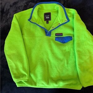 GAP Bright Green Fleece with Blue Trim